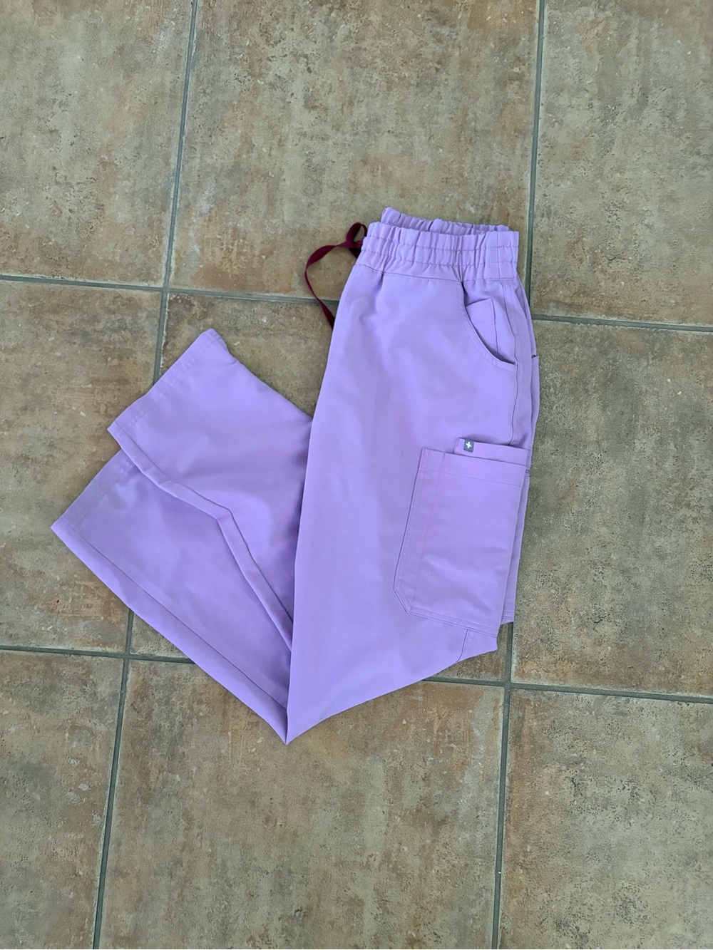 Figs Lilac Straight-Leg Scrub Pants